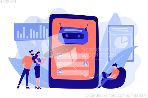 Image of Chatbot customer service concept vector illustration.
