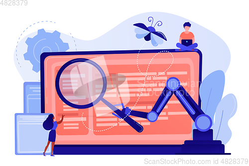 Image of Automated testing concept vector illustration.