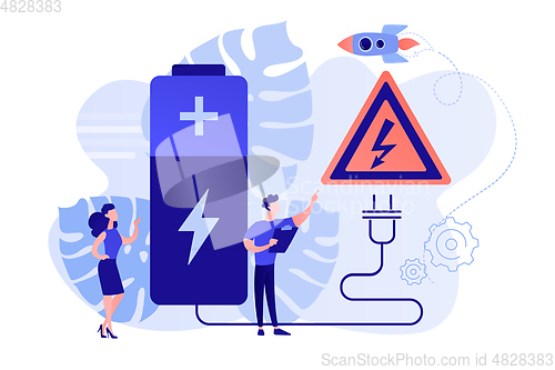 Image of Safety battery concept vector illustration.