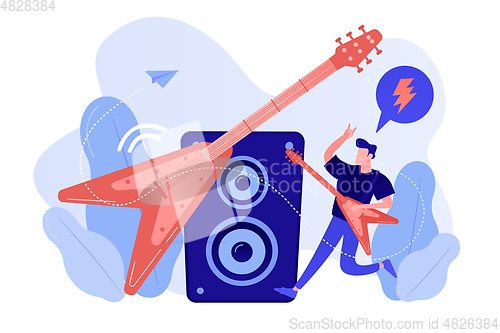 Image of Rock music concept vector illustration.