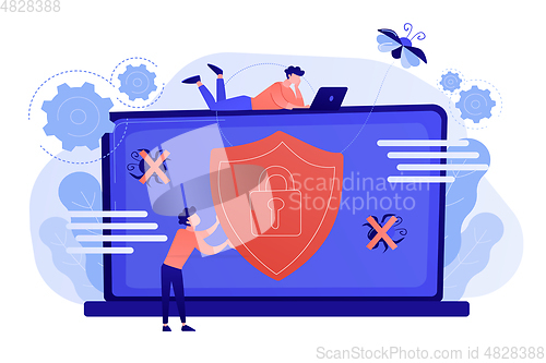 Image of Antivirus software concept vector illustration.