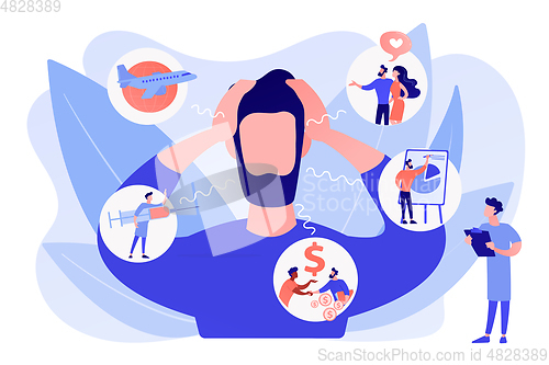 Image of Anxiety concept vector illustration