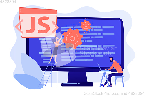 Image of JavaScript concept vector illustration.