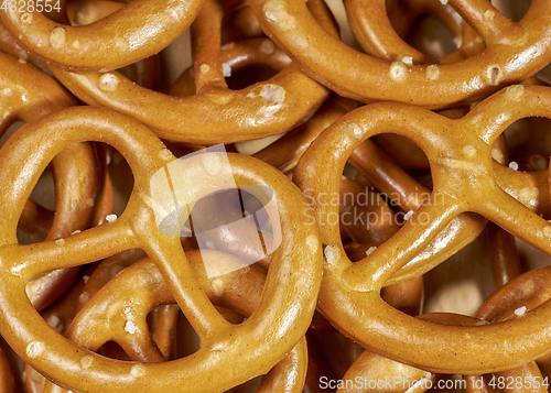 Image of small lye pretzels closeup