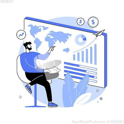 Image of Business trend abstract concept vector illustration.