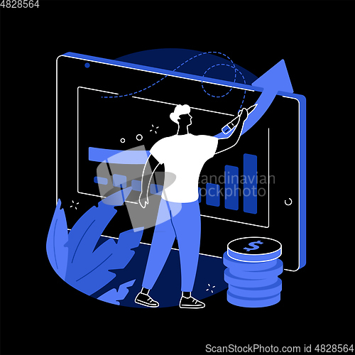 Image of Business growth abstract concept vector illustration.