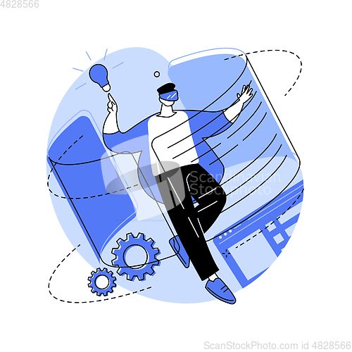 Image of Interactive learning experience abstract concept vector illustration.