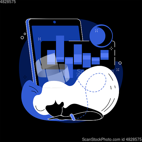 Image of Sleep tracking abstract concept vector illustration.