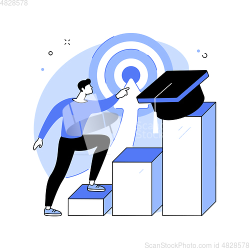 Image of Educational trajectory abstract concept vector illustration.