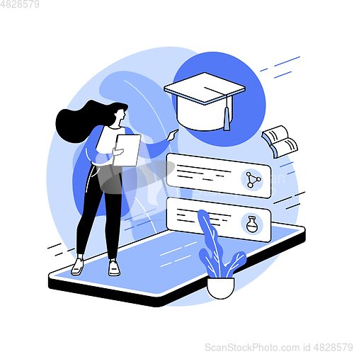 Image of Online school platform abstract concept vector illustration.