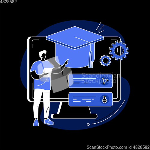 Image of Learning management system abstract concept vector illustration.