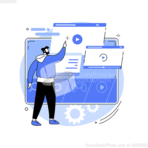 Image of SmartTV applications abstract concept vector illustration.