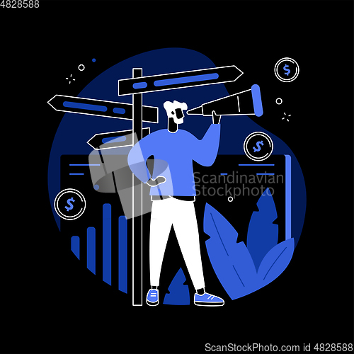 Image of Business direction abstract concept vector illustration.