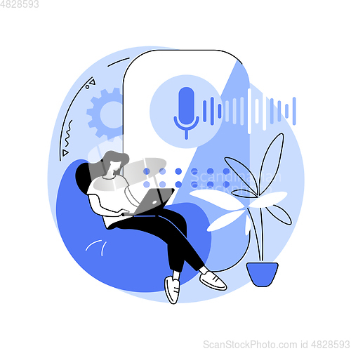 Image of Smart speaker abstract concept vector illustration.
