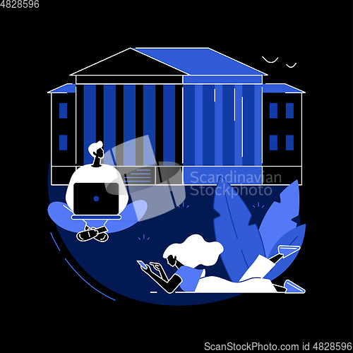 Image of College campus abstract concept vector illustration.