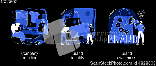 Image of Brand management abstract concept vector illustrations.