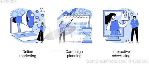 Image of Internet advertising abstract concept vector illustrations.