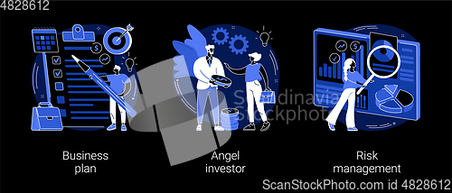 Image of Startup development abstract concept vector illustrations.