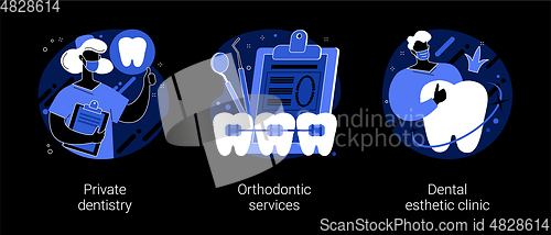 Image of Teeth healthcare abstract concept vector illustrations.