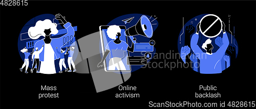 Image of Social movement abstract concept vector illustrations.