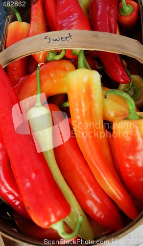 Image of Basket of peppers