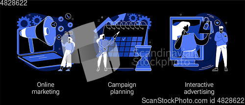 Image of Internet advertising abstract concept vector illustrations.