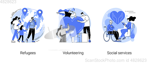 Image of Help people abstract concept vector illustrations.