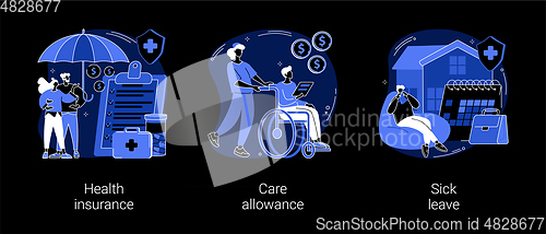 Image of Medical care abstract concept vector illustrations.