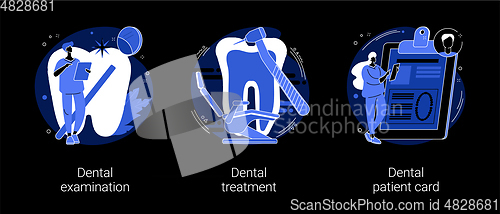 Image of Dental care service abstract concept vector illustrations.