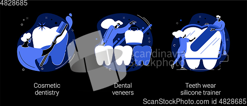 Image of Dental service abstract concept vector illustrations.