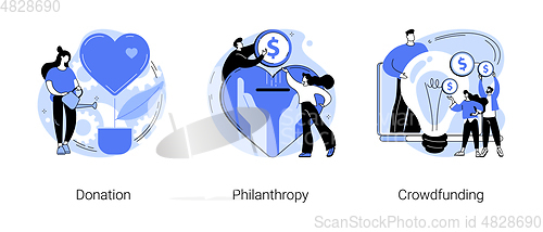 Image of Fundraising abstract concept vector illustrations.