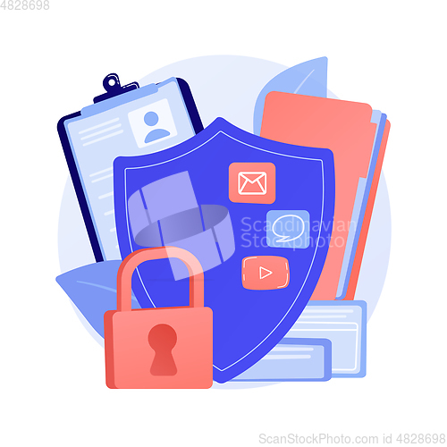 Image of Information privacy abstract concept vector illustration.