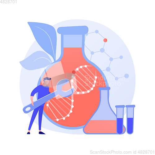 Image of Gene therapy abstract concept vector illustration.