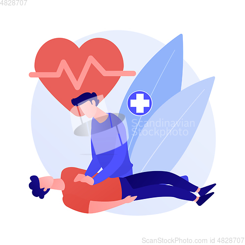 Image of CPR abstract concept vector illustration.