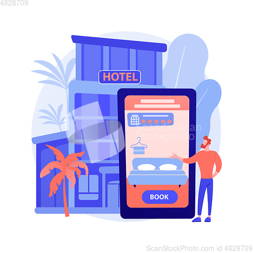 Image of Online booking services abstract concept vector illustration.