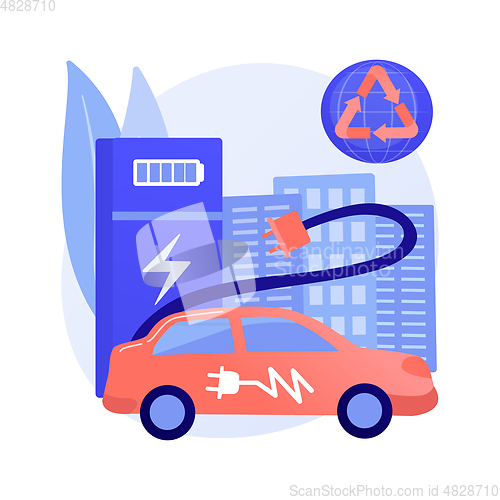 Image of Charging station abstract concept vector illustration.