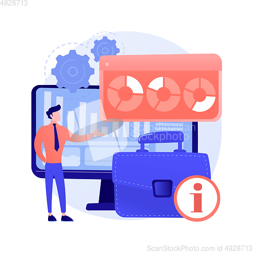 Image of Business information system abstract concept vector illustration.