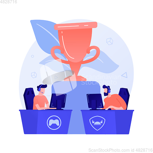 Image of E-sport tournament abstract concept vector illustration.