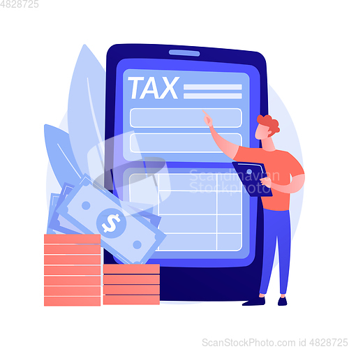 Image of Tariff repay vector concept metaphor