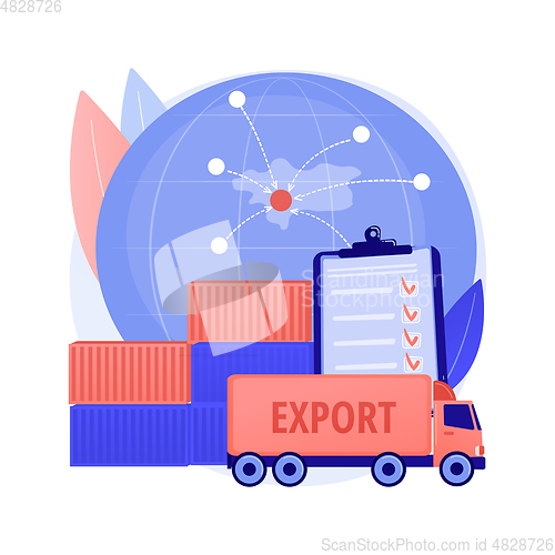 Image of Export control abstract concept vector illustration.