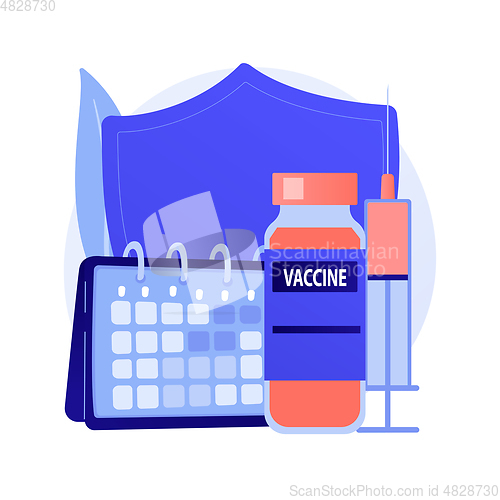 Image of Vaccination program abstract concept vector illustration.