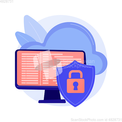 Image of Data protection abstract concept vector illustration.