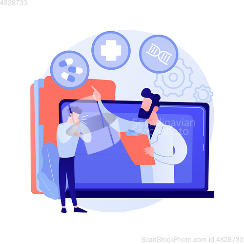 Image of Telehealth abstract concept vector illustration.