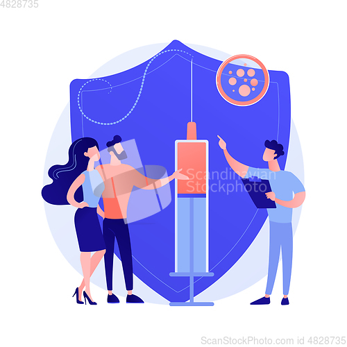 Image of Vaccination of adults abstract concept vector illustration.