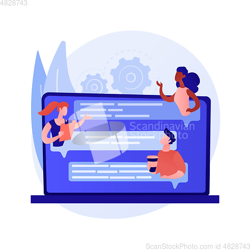 Image of Internet forum abstract concept vector illustration.
