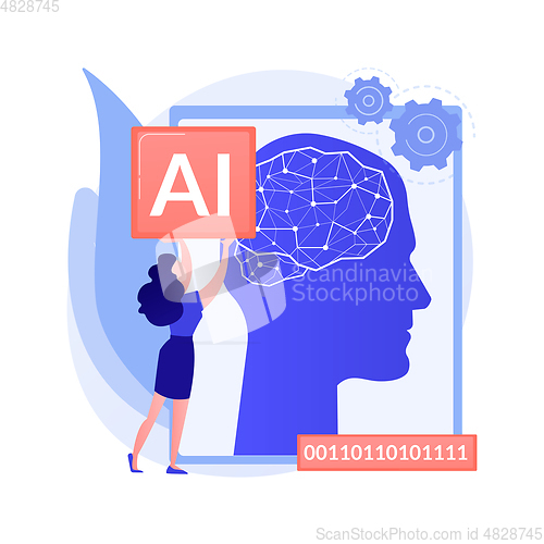 Image of Artificial intelligence abstract concept vector illustration.