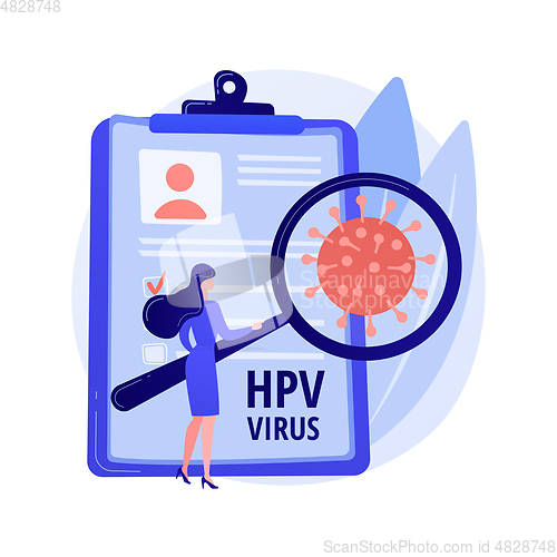 Image of Human papillomavirus HPV abstract concept vector illustration.