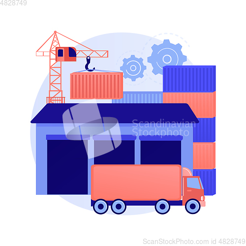 Image of Logistics hub abstract concept vector illustration.