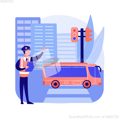 Image of Traffic laws abstract concept vector illustration.