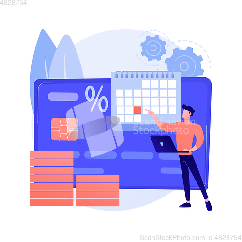 Image of Installment tax payments abstract concept vector illustration.